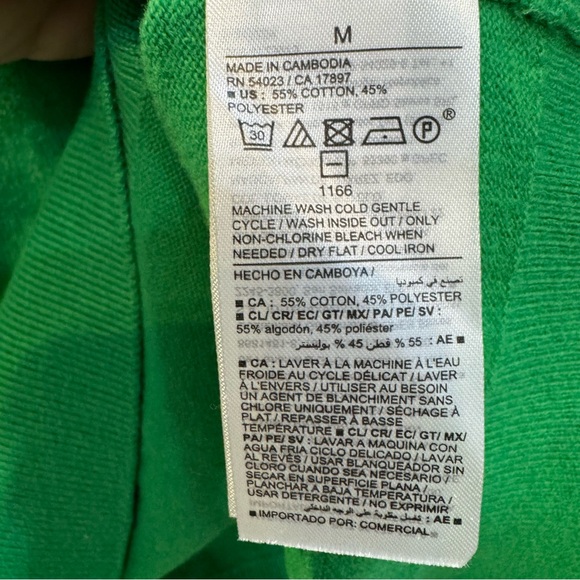 Old Navy Vibrant Kelly Green V-Neck Sweater size Medium - Picture 4 of 6